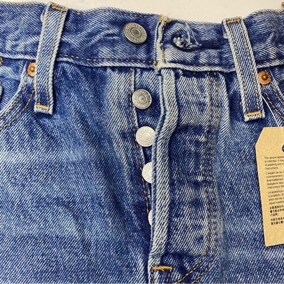 Levi’s 501 Women's Blue Denim Cutoff High rise Shorts size 25 - Picture 2 of 9